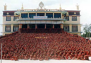 The monks of Sera Je Monastery