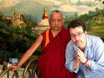 Lama Zopa Rinpoche with David Gonsalez