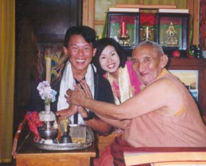 Major Fred Cheong with Ven. Ribur Rinpoche