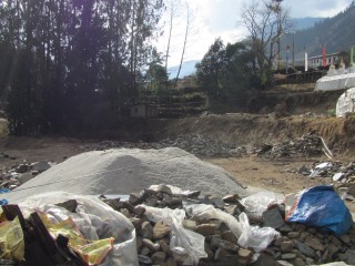 The building site of the new ten rooms for the nuns of Tashi Chime Gatsal Nunnery. 