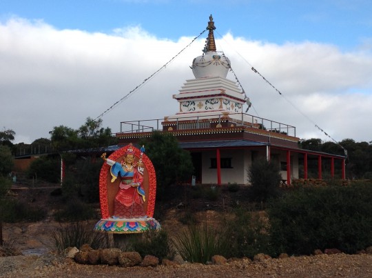 9 ft Padmasambhava statue at De-Tong Ling Retreat Centre, Kangaroo Island, AUS.