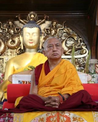 Lama Zopa Rinpoche at Jangchup Lamrim