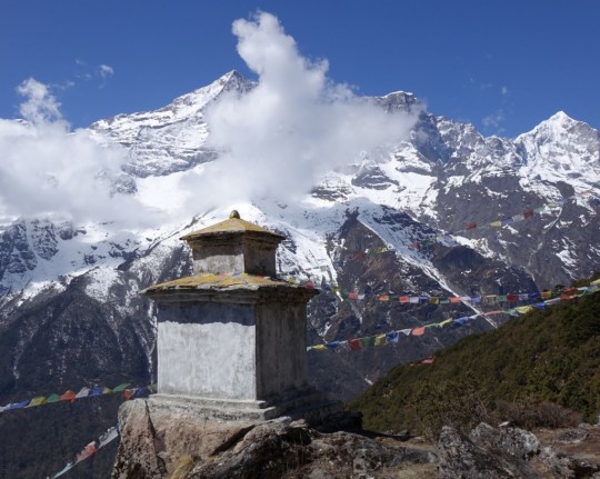 The view at Lawudo, Solu Khumbu, Nepal, April 2015. Photo by Ven. Roger Kunsang.