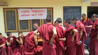 Prayers and Light Offerings at Kopan