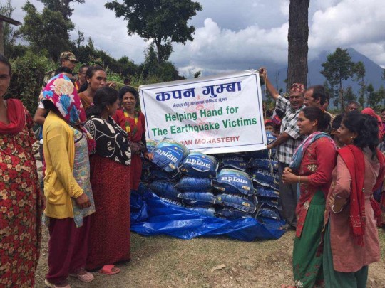 Recent efforts of Kopan Helping Hands has been in the Dolakha District in Northeast Nepal. This district has been most affected by the earthquake and is very difficult to obtain access to. Photo courtesy of Kopan Facebook page. 