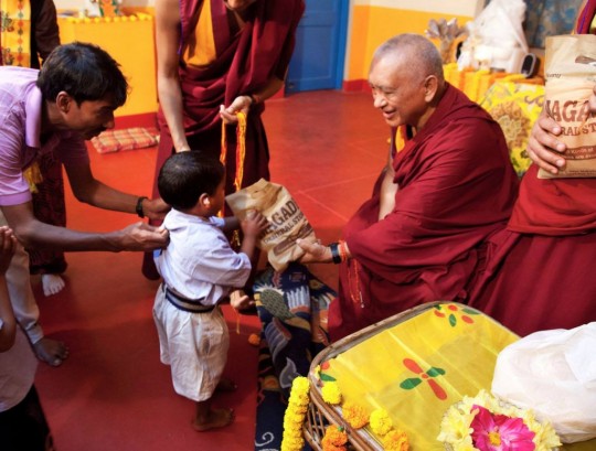 Lama Zopa Rinpoche visiting Tara Children's Project, __. 