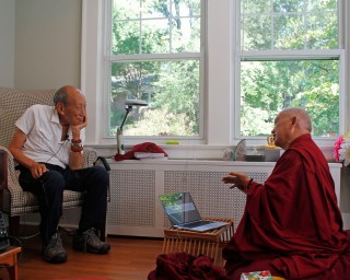 Lama Zopa Rinpoche Receives Oral Transmissions from Khyongla Rato Rinpoche