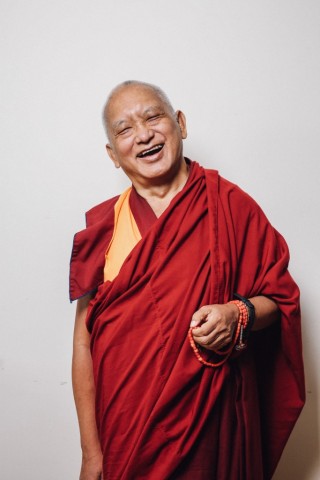 Portrait of Lama Zopa Rinpoche, New York, USA, August 2015. Photo by Edward Sczudlo.