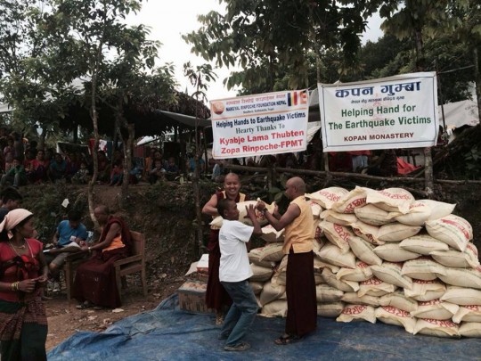 Due to a US,000 grant from the Nepal Earthquake Support Fund, Kopan Helping Hands was able to distribute aid to ten villages in Nepal over July and August. 