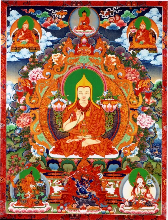 Lama Tsongkhapa (1357-1419) is one of the most significant Tibetan Buddhist masters, whose studies and meditations in all the major schools of Tibetan Buddhism resulted in the founding of the Gelugpa lineage