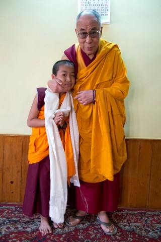 Domo Rinpoche with His Holiness the Dalai Lama. 