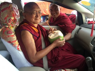 Lama Zopa Rinpoche in South India