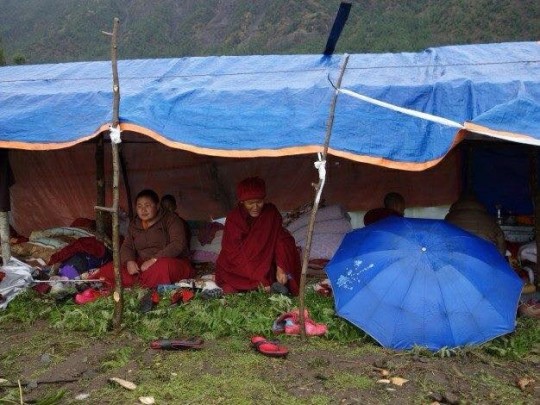The nuns of Tashi Chime Gatsal Nunnery were forced into temporary shelter in Kathmandu due to their nunnery being rendered uninhabitable following the April earthquake in Nepal. 