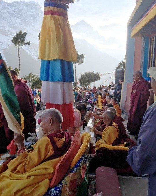 Lama Zopa Rinpoche, Lawudo, Nepal, April 2015. Photo by Ven. Roger Kunsang.