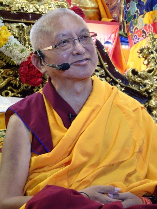Lama Zopa Rinpoche, Singapore, March 2016. Photo by Ven. Lobsang Sherab.