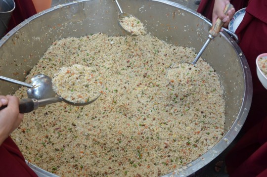   pounds of flour and   pounds of rice are offered every month through the Sera Je Food Fund Kitchen. 