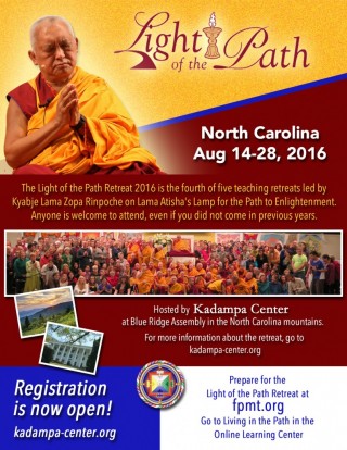 Registration is Open for the Light of the Path Retreat 2016