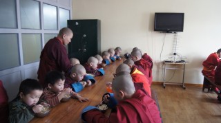 Food Offered to Monks Studying at Idgaa Choizinling College in Mongolia