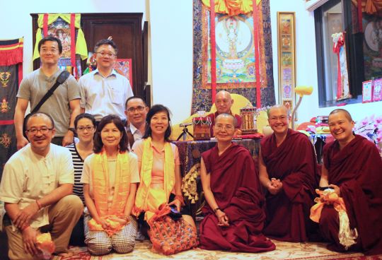 Rinpoche meets with board of FPMT Taiwan, May 2016. Photo by Ven. Lobsang Sherab.