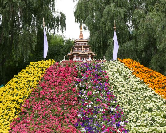 The annual flower exhibition in Paro, Bhutan, June 2016. Photo by Ven. Roger Kunsang.