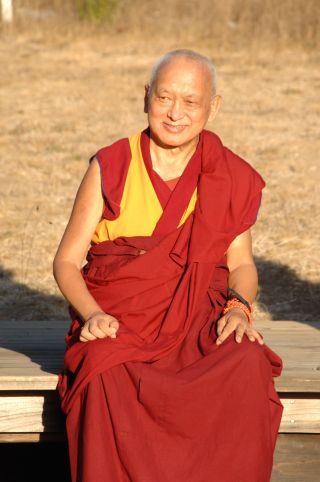 Lama Zopa Rinpoche, Land of Medicine Buddha, Soquel, California, US, October 2015. Photo by Bob Cayton.