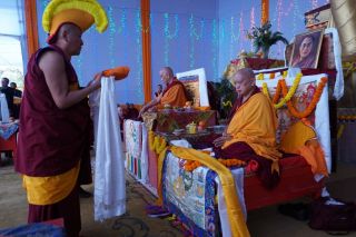 Lama Zopa Rinpoche Offered Long Life Puja on Behalf of Sera Je Monastery