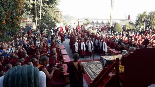 young monks singing