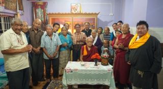 Lama Zopa Rinpoche Visits Elderly Homes in India