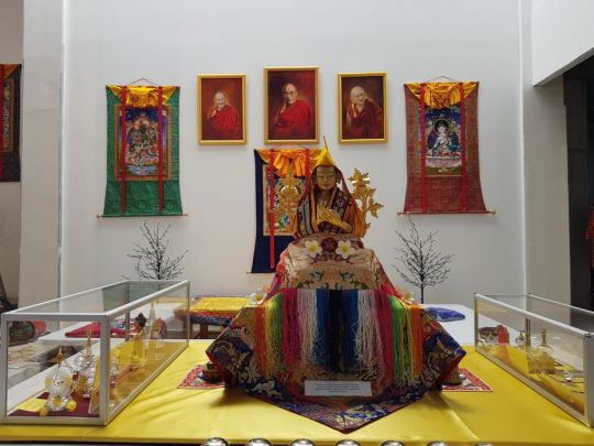 Holy relics set up inside of The Great Stupa, Bendigo, Australia, March 2018. Photo courtesy of Ian Green's Twitter page.