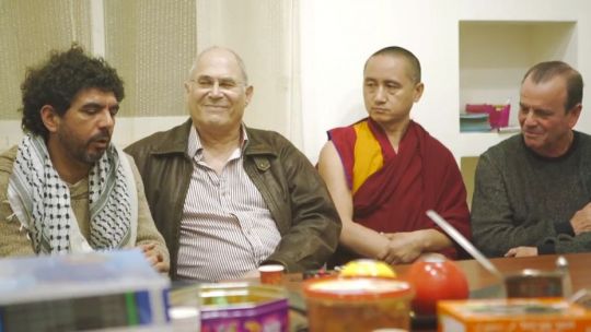 Geshe Tenzin Zopa in Israel Feb 2017 with Combatants for Peace