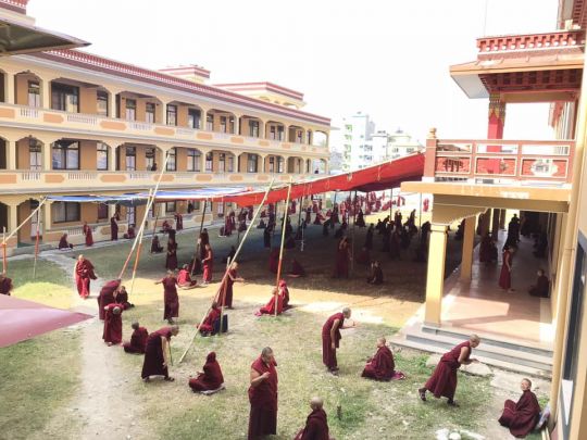 nuns-engaged-in-one-on-one-debate-during-the-nuns-jang-guncho-at-kopan-nunnery-nepal-october-2018-photo-by-kopan-nunnery