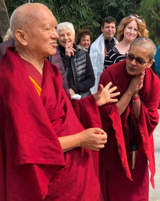 Lama Zopa Rinpoche Visits Root Institute in Bodhgaya, India