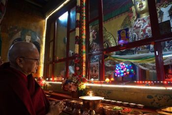 Continual Butter Lamps Sponsored at Thubten Chöling and Guru Rinpoche Statue in Chailsa, Nepal