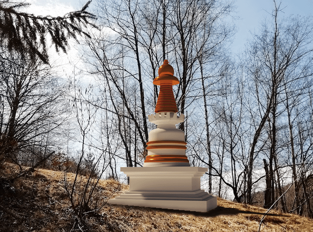 FPMT Study Group Making History: First Stupa Built in Transylvania, Romania