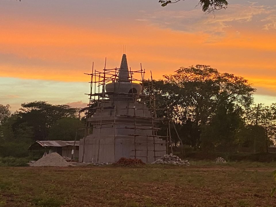 Rejoicing in the Progress of Thirty-five Foot Stupa in Hunsur, India