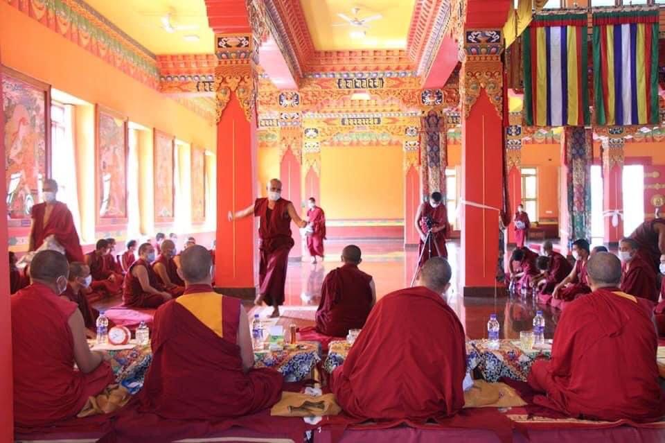 Rejoicing in the Debate Courtyard at Tashi Lhunpo Monastery, Bylakuppe, India