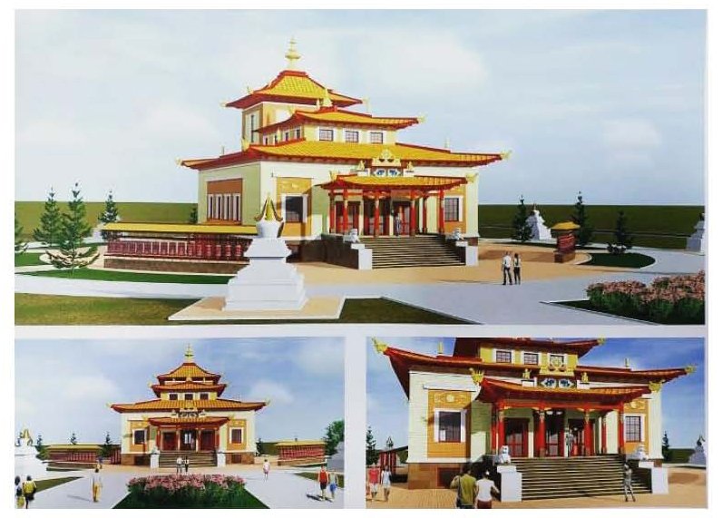 drawings of golden roofed temple