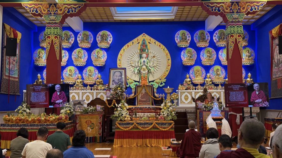 Photo: Prayers at Amitabha Buddhist Centre, Singapore led by Venerable Tsultrim, for the 3rd anniversary of Lama Zopa Rinpoche’s parinirvana, April 13, 2026. Credit: Tan Seow Kheng, ABC Facebook page.