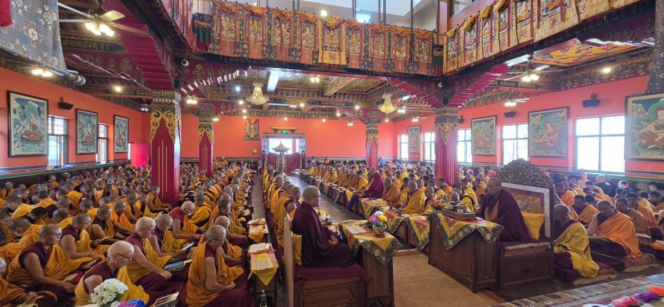 Photo: Practices at Kopan Monastery, Nepal. Credit: Kopan Monastery Facebook page.