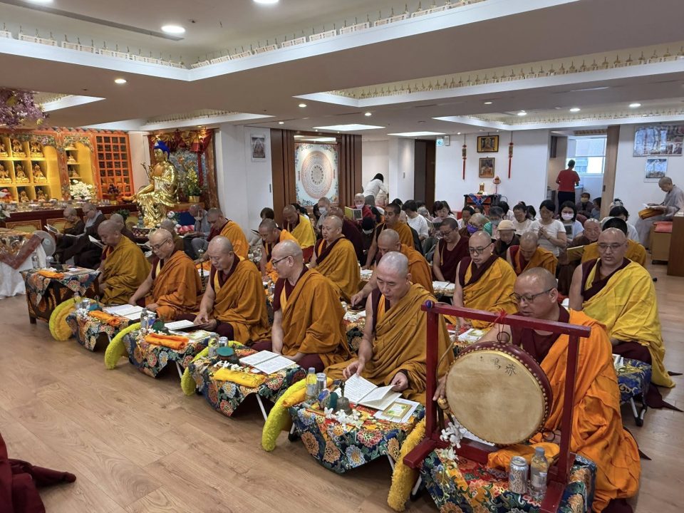Photo: Commemorations in Taipei the 3rd anniversary of Lama Zopa Rinpoche’s parinirvana, April 13, 2026.. Credit: FPMT Taiwan Facebook pages.