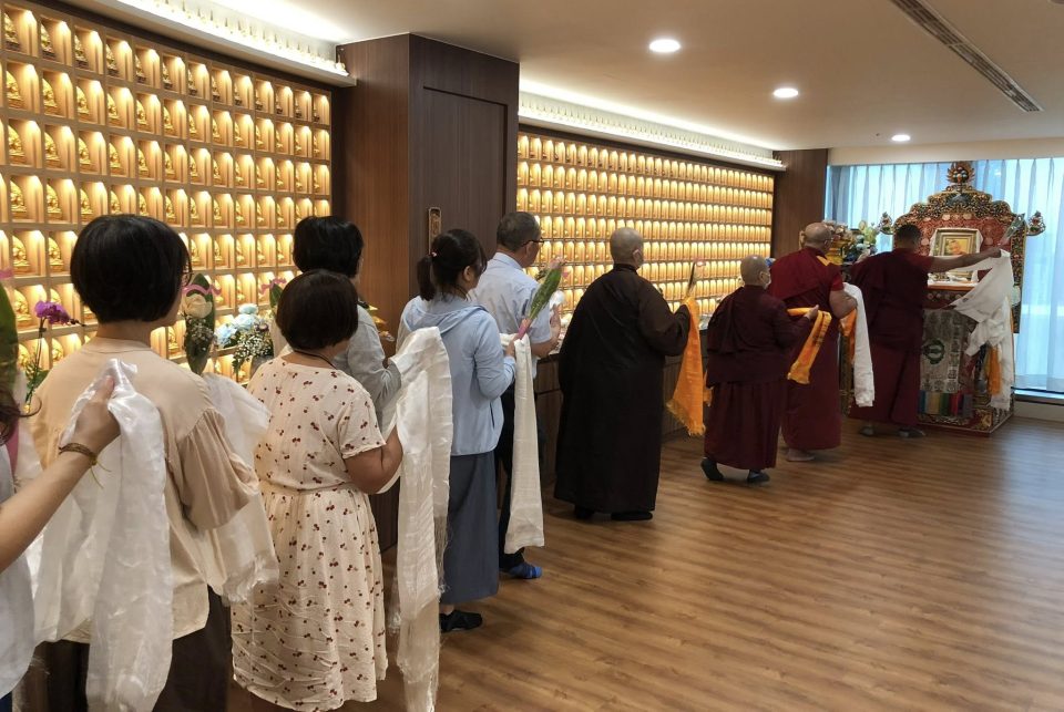Prayers in Taichung, Taiwan, at Shakyamuni Center the 3rd anniversary of Lama Zopa Rinpoche’s parinirvana, April 13, 2026. Photo credit FPMT Taichun’s Facebook Page