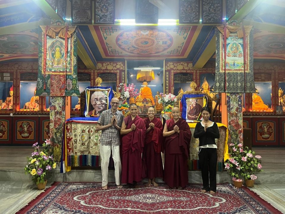 Photo: Light offerings at Root Institute, Bodhgaya, India by Ani Dekyong and the resident nuns for the 3rd anniversary of Lama Zopa Rinpoche’s parinirvana, April 13, 2026.. Credit: Root Institute Facebook page.
