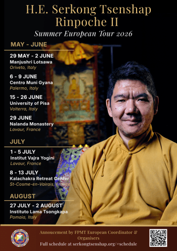 Serkong Tsenshap Rinpoche - European Tour 2026