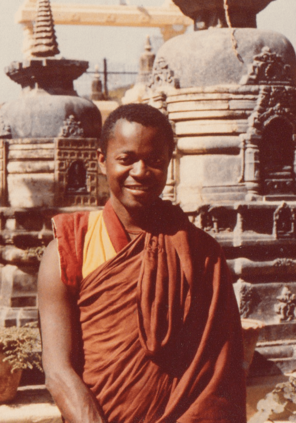 Venerable Jampa Kunchog, South India, 1980s. Credits: Lama Yeshe Wisdom Archive.