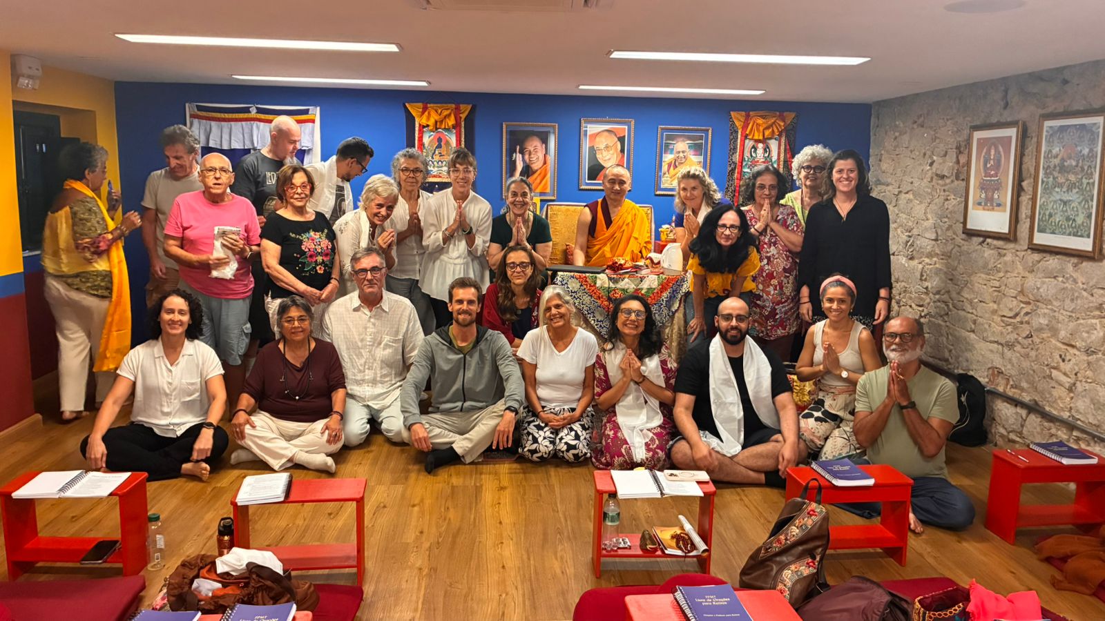 Geshe Tenzin Zopa and students at Shiwa Lha center, Brazil, March 2026. Photo courtesy of Venerable Thubten Kalden