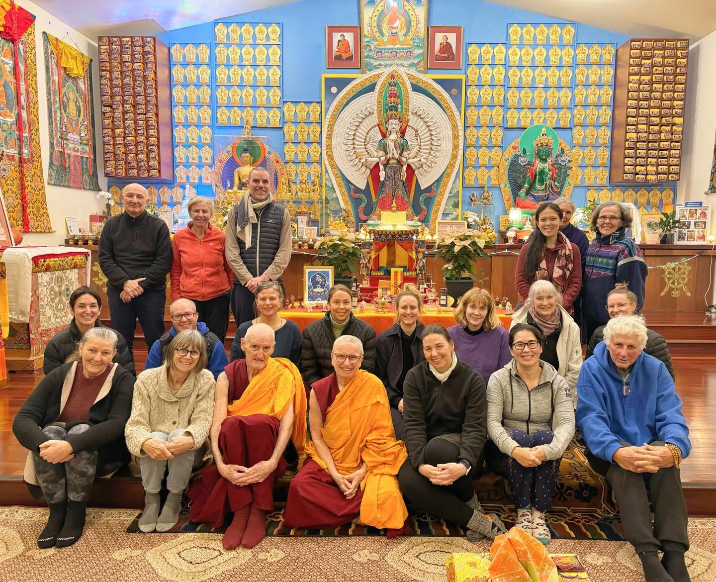 Chenrezig Institute practitioners who successfully completed all eight sets of Nyung Nä, on June 2, 2026. Photo Courtesy of CI Facebook Page.