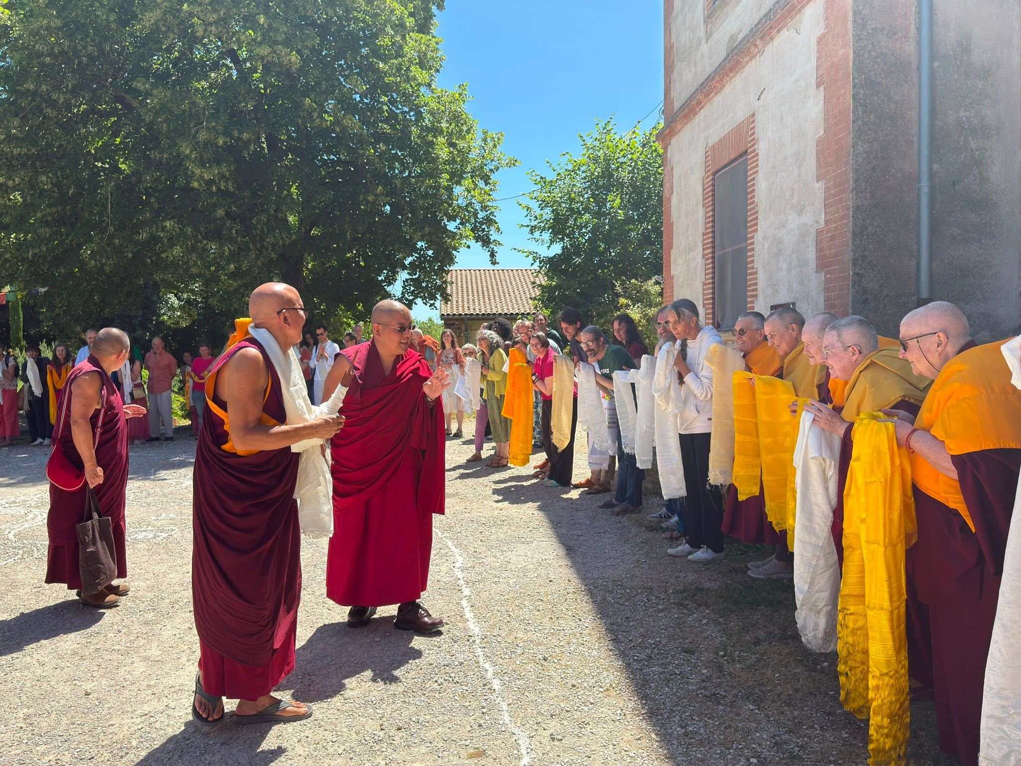 H.E. Ling Rinpoche at Institut Vajra Yogini, France, May 2026. Photo credit of Ling Rinpoche Facebook page.
