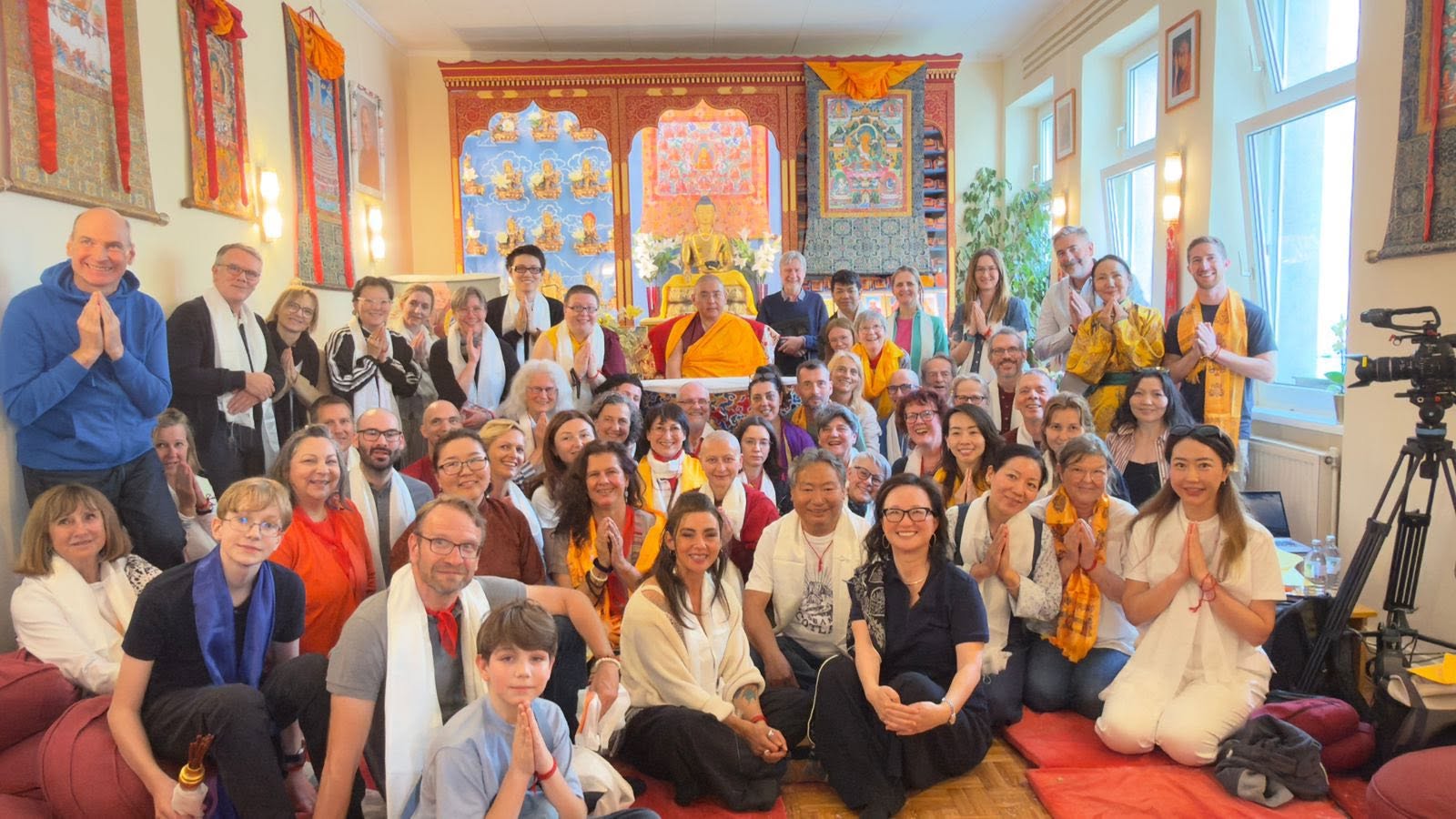 H.E. Ling Rinpoche at Panchen Losang Chogyen Centre, Vienna, 2026. Photo Credits H.E. Ling Rinpoche.
