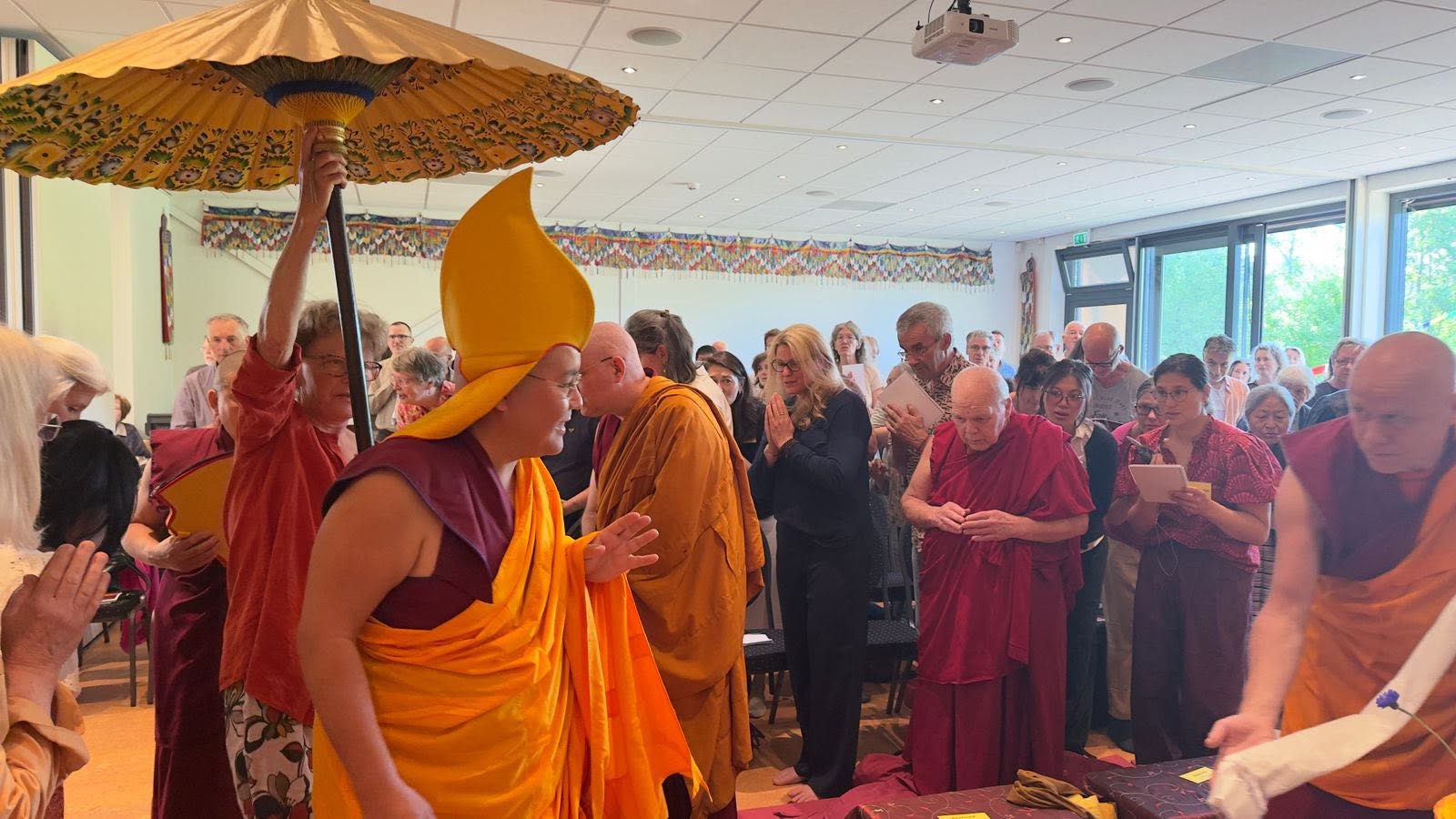 H.E. Ling Rinpoche at Maitreya Instituut in Loenen, May 2026.