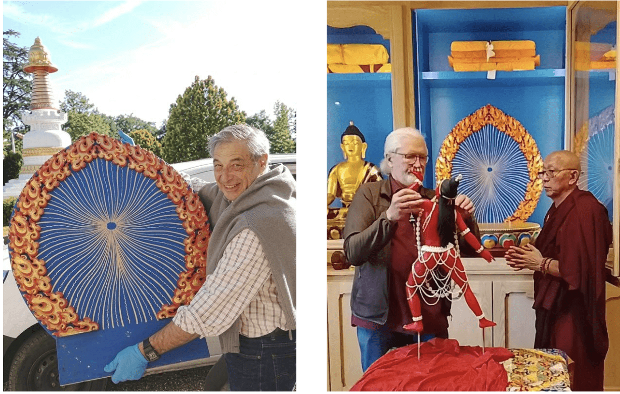 at Institute Vajrayogini the statue of Vajra Yogini finally arrived! Photo by IV Facebook Page